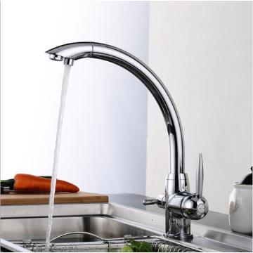 Kitchen Faucet Solid Brass Crane For Kitchen Deck Mounted Water Filter Tap Three Ways Sink Faucet Mixer 3 Way Kitchen Faucet