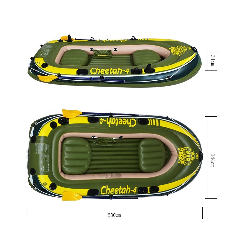 Inflatable boat for swimming in the lake