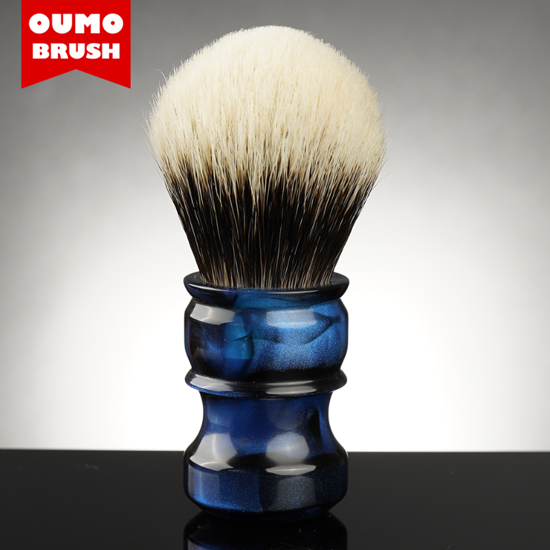 OUMO BRUSH- OUMO DEEP SEA CHUBBY shaving brush with Manchuria SILK WT HOOK BOAR 10 different knots to choose