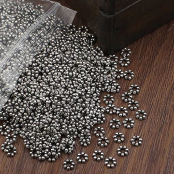 500pcs/lot Spacer Metal Beads Zinc Alloy Round Beads DIY Jewelry Making Accessories 5mm Hole:2mm (K02822)