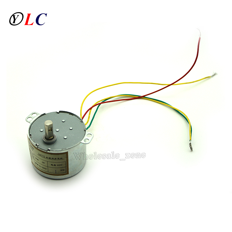 50KTYZ Metal Shell 1/2.5/5/10/15/20/30/50/60 RPM AC 220V 8W Permanent Magnet Synchronous AC Motor Positive & Negative Controlled