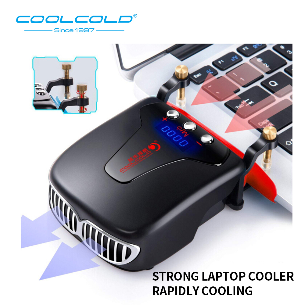 COOLCOLD K36 Laptop cooling pad Laptop cooler Notebook accessories Heat Dissipation Radiator Cooling LED Temperature Display Fan