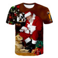 2020 Christmas T Shirts Kids Christmas Robot Tshirt Boys Girls Clothes 3D Printing Funny New Year Clothes Holiday Party Tee Tops