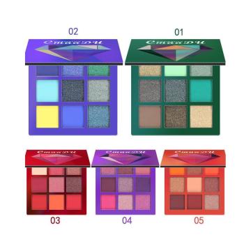 Diamond Glitter Eyeshadow Palette 9 Colors Red Blue Waterproof MYY0075 Lasting Matte Long Pigment Eyeshadow Shimmer Green N7X0