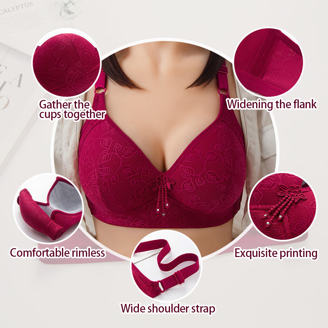 Fashion Push Up Bras for Women Solid Rimless Top No Wire Brassiere Underwear Sexy Sports Bra Comfortable Soft Female Lingerie