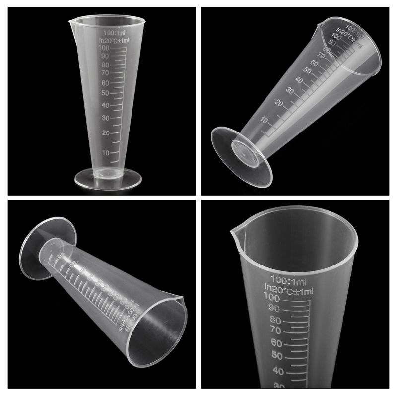 1PC 100ml Laboratory Bottle Lab Kitchen Plastic Measuring Cup Measuring Cup Laboratory Cylinder