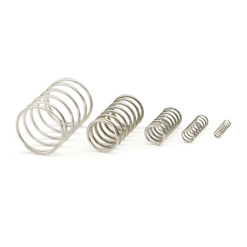 10Pcs Compression Spring 304 Stainless Steel Non-corrosive Tension Spring Wire Dia 1.2mm Outer Dia 17mm Length 10mm-50mm