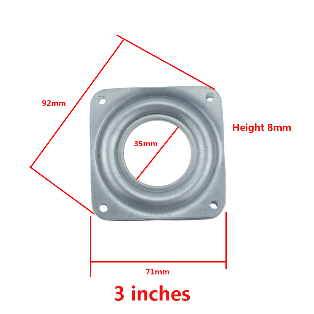 TV Bracket Square 71mm Bearing 360 Degrees Turntable Furniture Table Universal Hardware Display Turntable Hollow Turntable