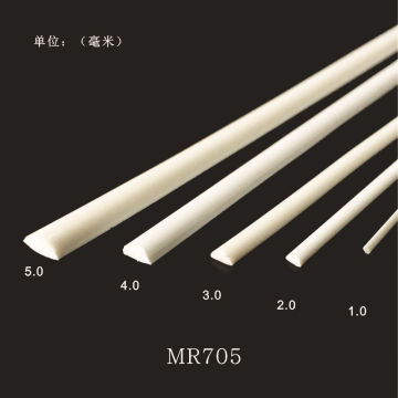 1-4 mm white semicircle ABS plastic pipe sand table model toy DIY building materials length 50 cm