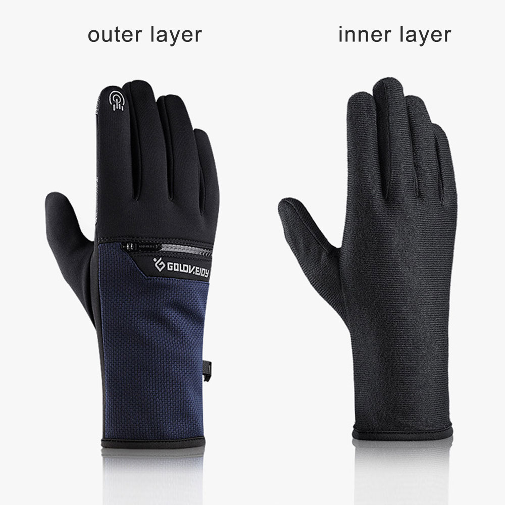 Full Finger Thermal Warm Cycling Gloves Unisex Touch Screen Winter Sports Bicycle Glove Ski Glove Outdoor Camping Hiking Gloves