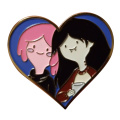 Couple Princess Bubblegum and Marceline Brooch Heat-shaped Badge Cartoon Anime World Jewelry