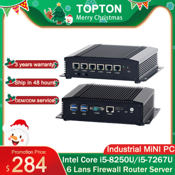 High Configurations Pfsense Pc Intel Core i5 8250U 2400Mhz DDR4 RAM Slot Max 32GB Firewall Router Processor 6 Lans AES-NI VPN Pc