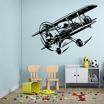Fun airplane Pvc Wall Decals Stickers For Kids Rooms airplane Wall Art Sticker Murals накбейки на стену