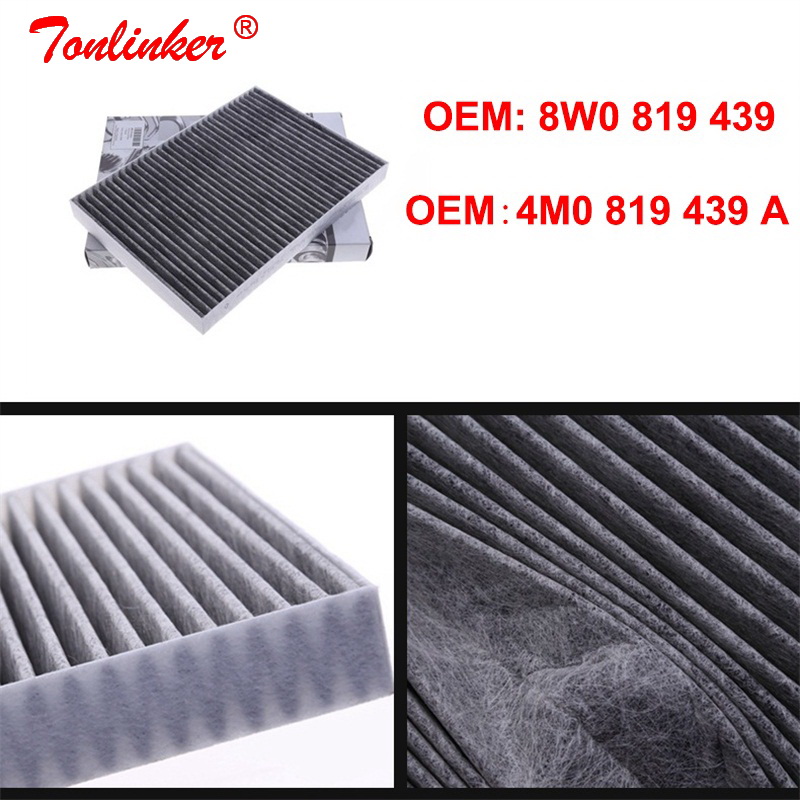 Cabin Filter Air Filter 2 Pcs For Audi Q7 4M 2015-2019 2.0TFSI 3.0TDI 3.0TFSI Quattro Model 2 Pcs External Built in Filter Set