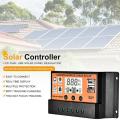 Solar Panel Charge Controller Regulator Collector 10A-100A 12V 24V Output Solar Panel Regulator Dual USB Display For LCD