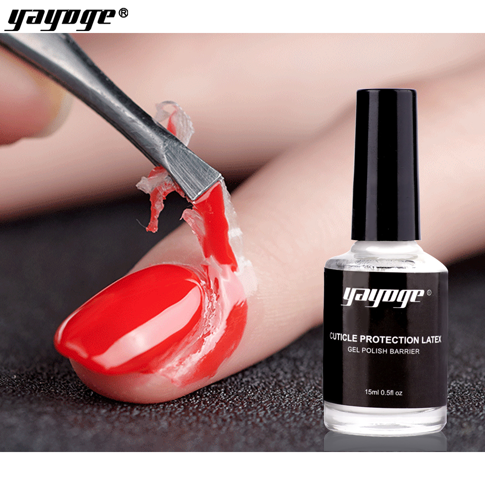 Yayoge 15ml Anti-freezing Peel Off Nail Art Latex Cuticle Guard Cuticle Protector Nail Polish Nail Art Latex Skin Care