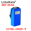 LiitoKala 36V 25ah 21700 10S5P Electric Bicycle Battery 36V 25AH 1000W Lithium Battery Built-in 20A BMS Electric Bikes Motor