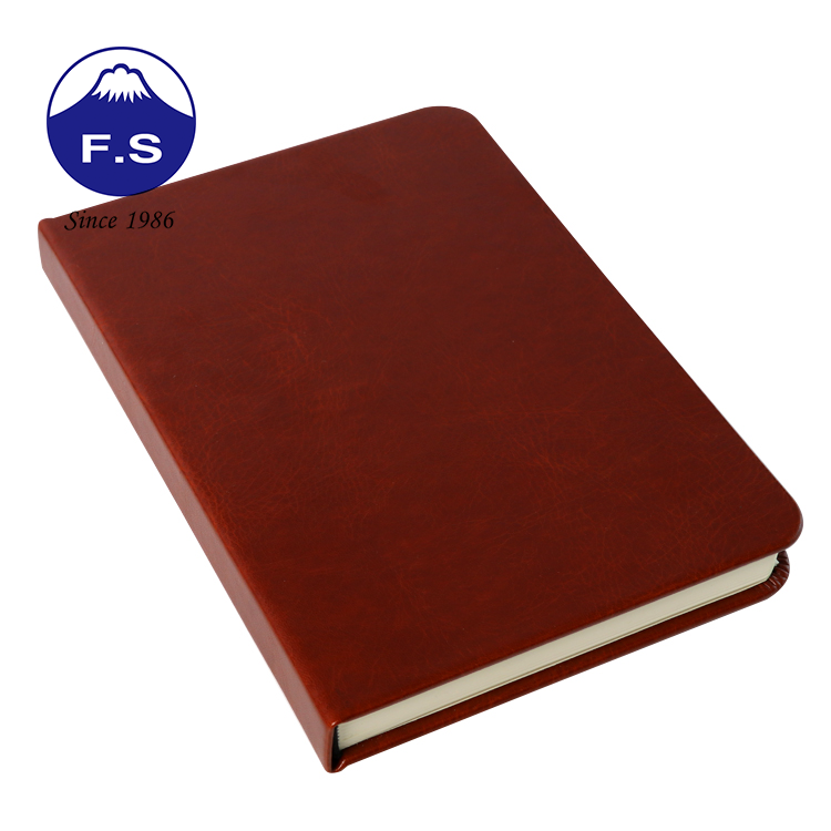 Hardcover Thick Gold Foil Leather Diary Notebook