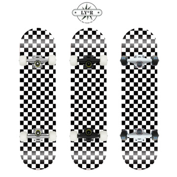New Hot LY*R 80*20CM Skateboard Double Upright Four Wheel Deck Penny Board Long Board Deck Customizable LOGO Pattern