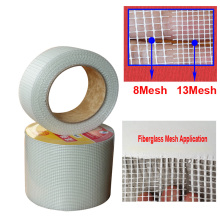 White Fiberglass Mesh for Mosaics Making Self Adhesive Grid Tape Waterproof Fireproof DIY Wall Construction Crack Resistance