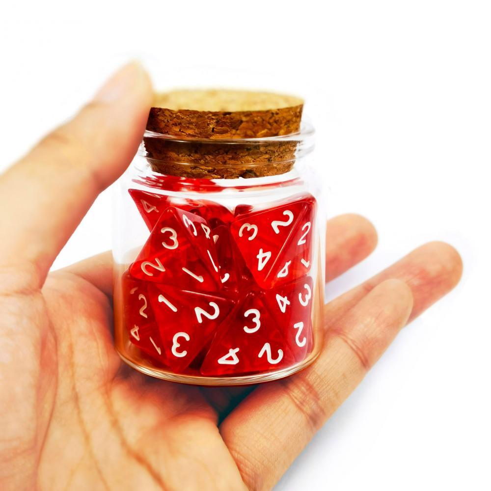 Roleplaying Red Gem D4 Dice Set