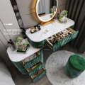 Light Luxury Marble Dressers Ins Modern Storage Cabinet Bedroom Furniture Princess Dressing Table Dressing Chair with Mirror