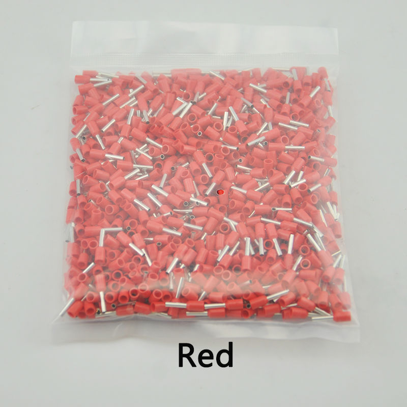 1000 PCS E0508 Tube pre-insulating terminal insulated cable wire connector crimp terminal (type TG-JT) AWG #22 VE0508