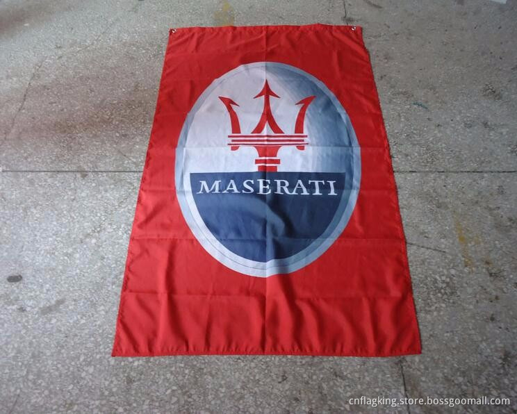 Maserati Autmotive Logo Flag 90*150CM 100% POLYSTER Maserati banner