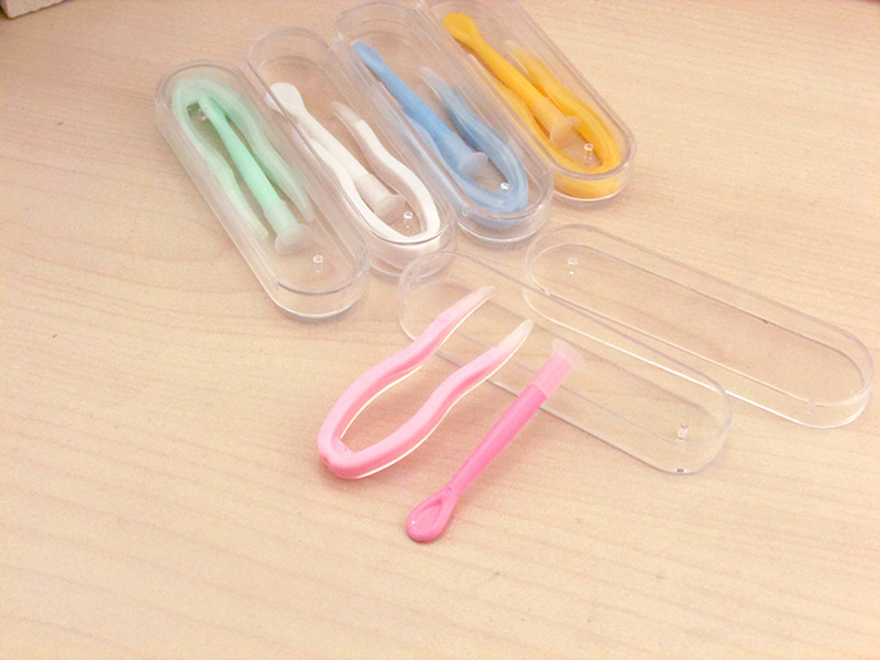 Contact Lenses Tweezers Suction Stick Eyes Care Tool Kit Contact Lens Case Clip Stick Contact Lenses Container Case Box