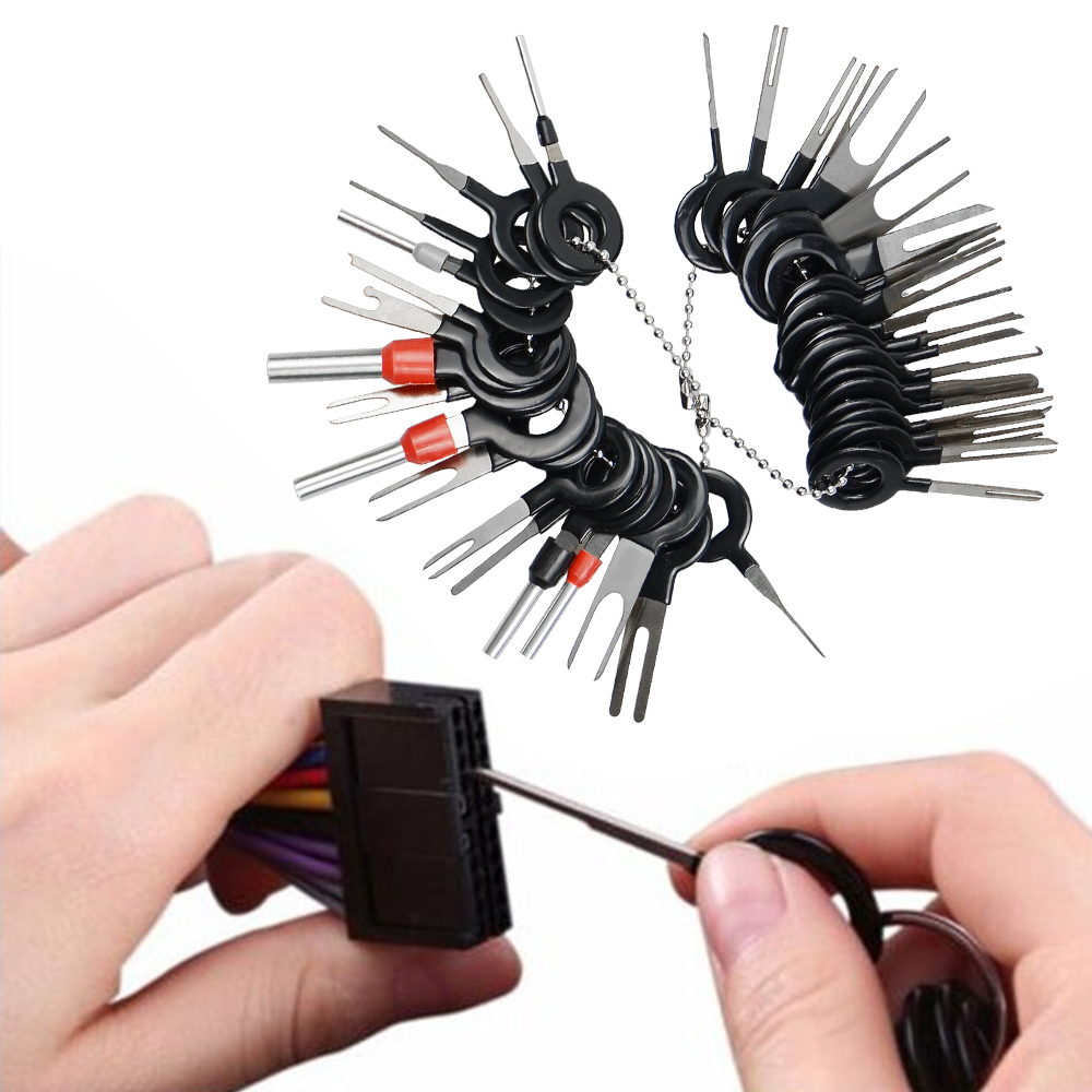 Auto Car Plug Circuit Board Wire Harness Terminal Extraction Pick Connector Crimp Disassembled Pin Back Needle Remove Tool Kit