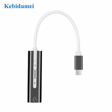 kebidumei USB External Sound Card USB C to 3.5mm Jack Audio Microphone Headphone Adapter for Macbook PC Laptop Sound Card