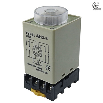 1Set 10S 24-380V AC / DC universal AH3-3 time relay new feature timer relay time set range 10 Seconds off delay timer relay