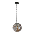 Modern coffee shop ceiling smoky glass pendant lamp