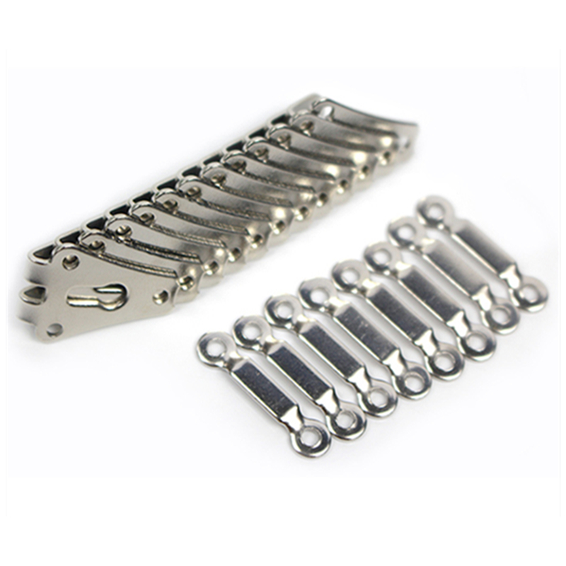 10 Pairs Metal Alloy Garment Hook and Eye All-match For Jeans Tousers Skirts Hooks Silver Color about 1.5 cm x 1.9 cm 2.2 cm