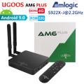 UGOOS AM6 Plus Amlogic Smart Android 9.0 TV Box DDR4 4GB RAM 32GB ROM 2.4G 5G WiFi 1000M LAN Bluetooth 4K HD Media Player