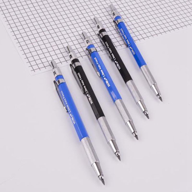 1PC Plastic Metal Lead Holder Mechanical Draft Pencil Drawing 2.0mm Lead Holder Mechanical Pencil