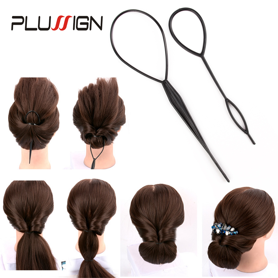Fashion Ponytail Creator Plastic Loop Styling Tools Topsy Tail Hair Bun Maker Clip Hairstyles Styling Braid Accessories 4Pcs