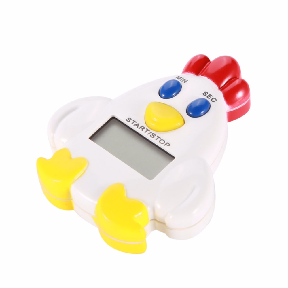 Cute Cartoon Chicken Penguin Electronic LCD Digital Countdown Kitchen Timer Cooking & Baking Helper 100 Minutes Reminder