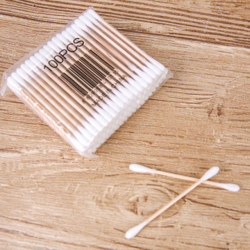 Double Head Cotton Swab Women Beauty Makeup Cotton Buds Wood Sticks Nose Ears Cleaning Cosmetics