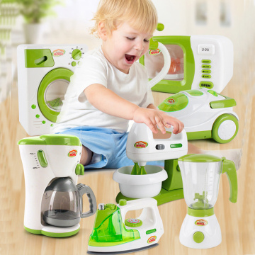 Simulation Home Appliances Toys Pretend Play Coffee Machine Iron Blender Vacuum Cleaner Sets Children Pretend Play Toys Gift