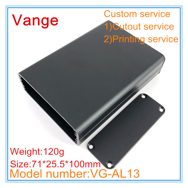 1pcs/lot split housing metal boxes 71*25.5*100mm 6063-T5 aluminum extrusion shell diy for carrying module device