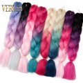 VERVES 5 piece/lot Synthetic Two Tone High Temperature Fiber Ombre Braiding Hair 24 inch Jumbo Braids Hair Extensions