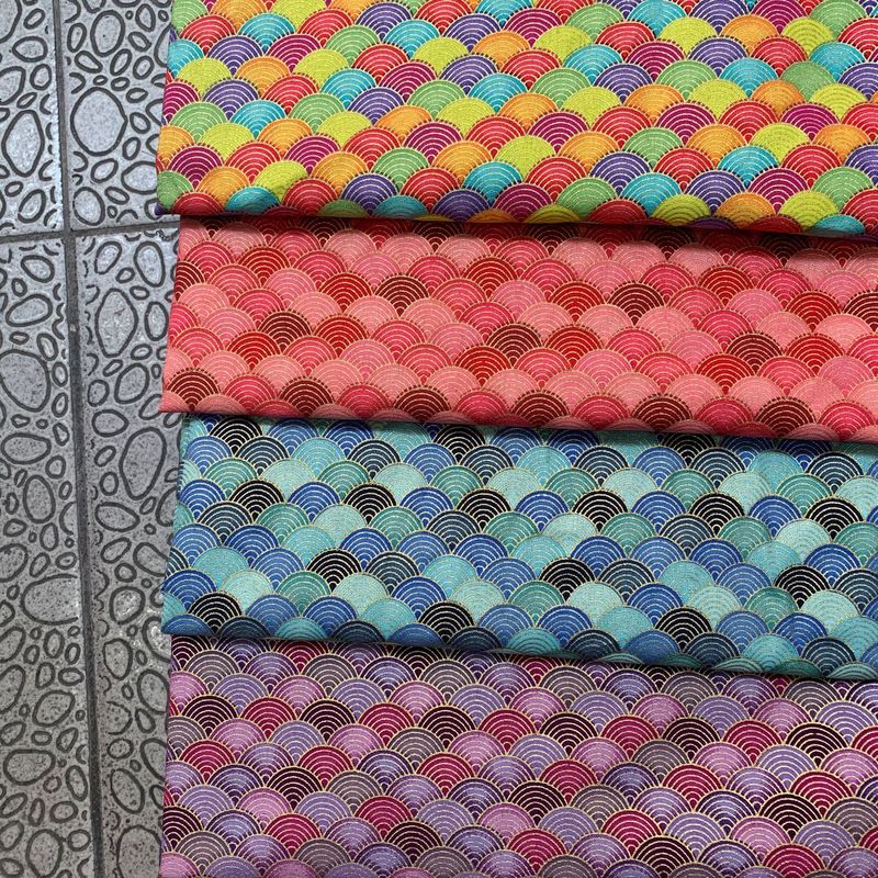 150x100cm fish scales Prints bronzing Cotton Fabric Cloth Sewing Quilting Fabric for Patchwork Needlework DIY Handmade Material