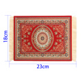 Persian Mini Woven Carpet Mouse Pad Pattern Cup Mouse Pad with Fring Retro Style Home Office Table Decoration Craft