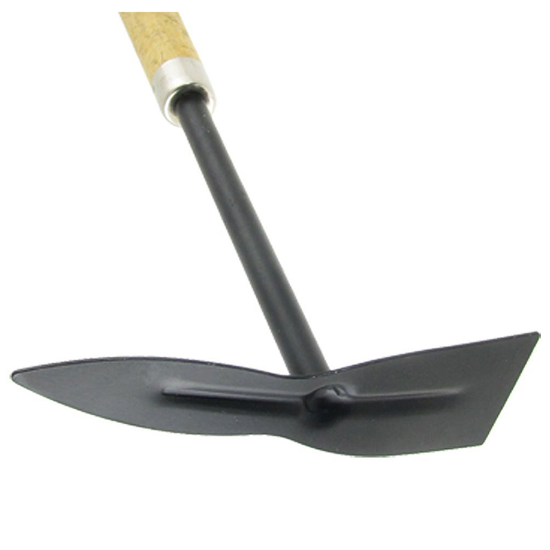 GTBL Wooden Handle Metal Hand Garden Tool Digging Hoe,black