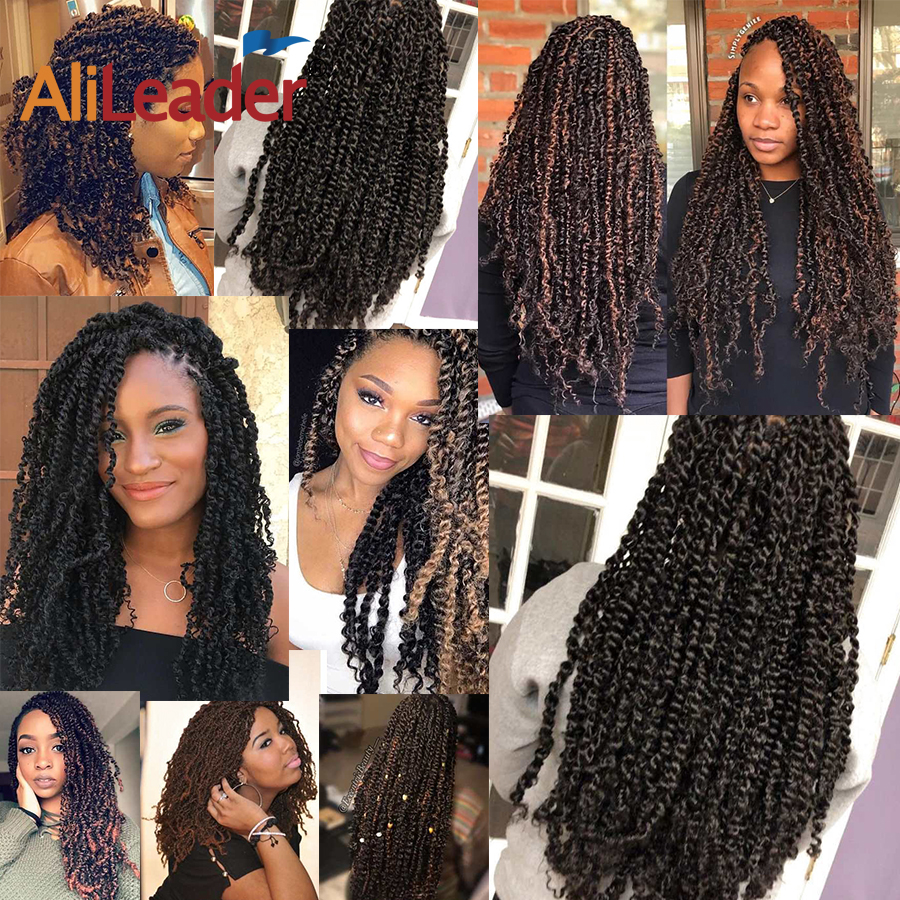 AliLeader Synthetic Nubian Twist low temperature Braiding Hair Bulk 30strands long Passion Twists Crochet Hair Extension