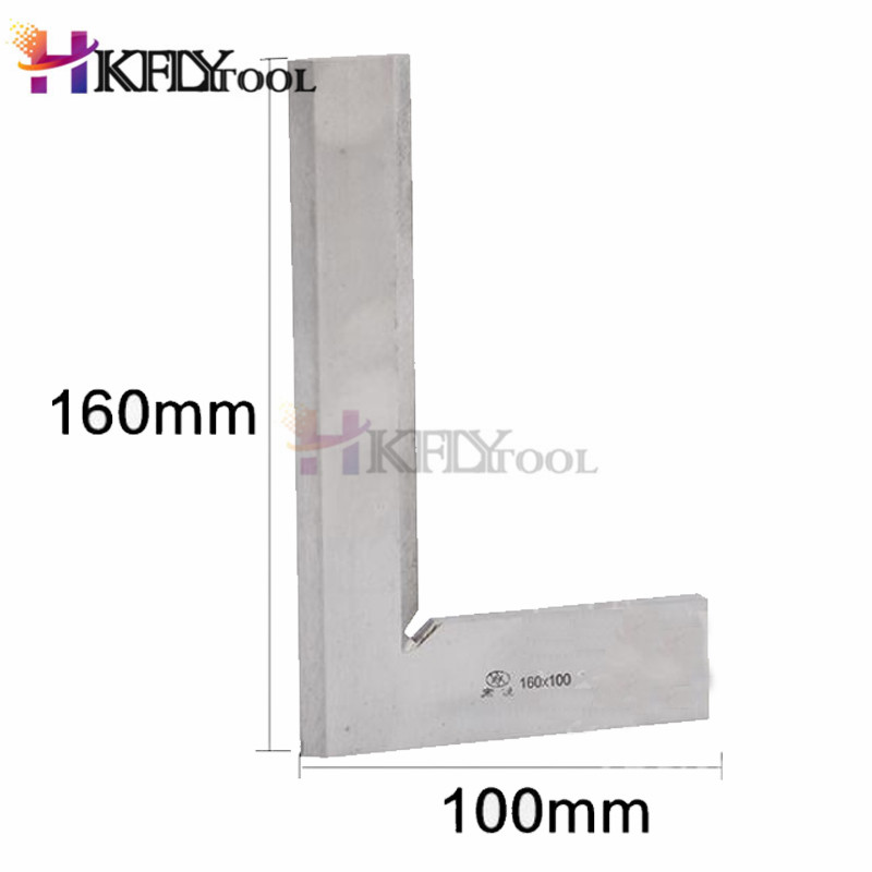 Square Ruler 90 degree Right Angle Ruler 160*100mm Square Ruler Stainless Steel 160x100mm Blade-edge Protractor