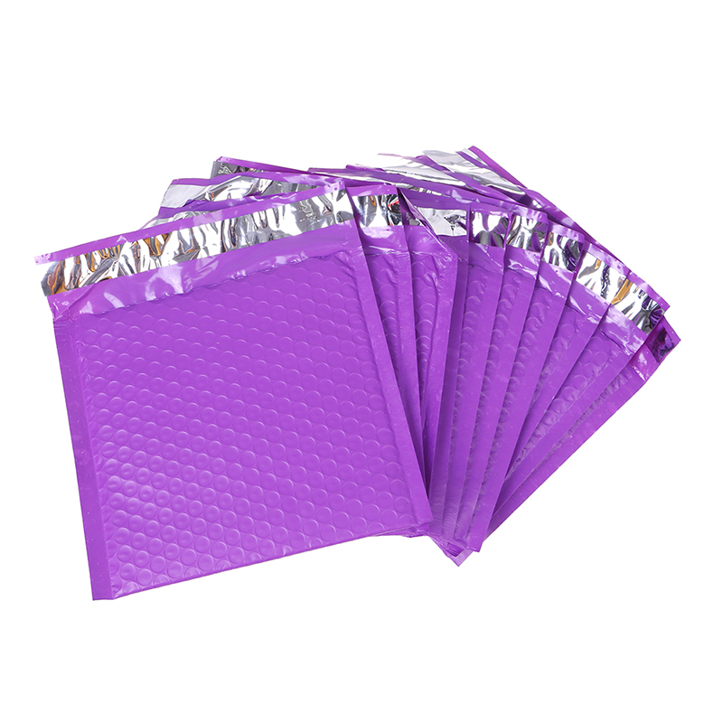 10pcs 20.4*17.8cm Poly Bubble Mailing Purple Color Shockproof Courier Bubble mailer Mailer Shipping Padded Envelope Bags