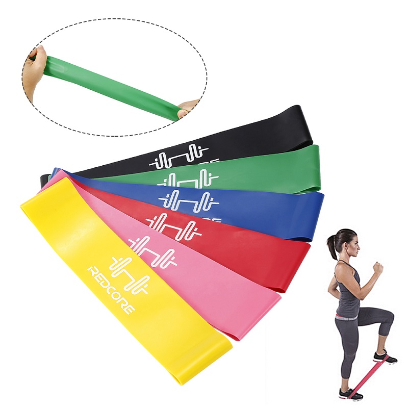 5 Colors Yoga Resistance Rubber Elastic Bands Indoor Outdoor Fitness Equipment 0.5mm-1.3mm Sport Training Workout Elastic Bands