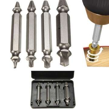 4Pcs Screw Extractor Drill Bits Demolition Drill Bit Set Kit Power Tools Damaged Screw Extractor